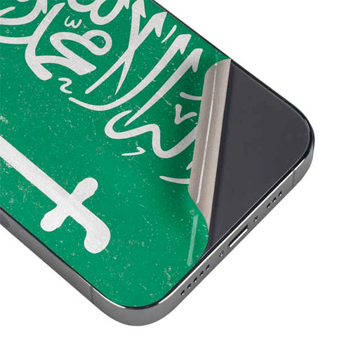 Saudi Arabia Flag Distressed iPhone 14 Pro Skin